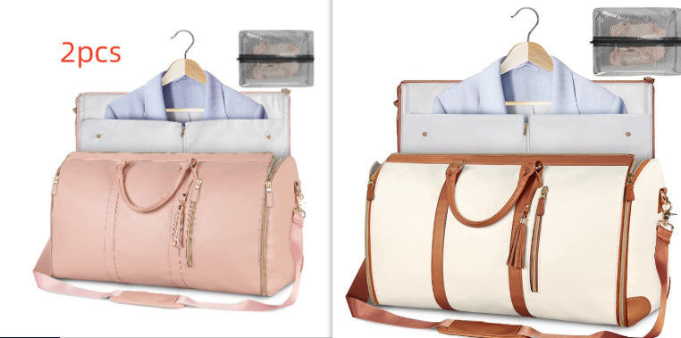 Bolsa de viaje de gran capacidad, bolso de mano para mujer, plegable, para traje, impermeable, para ropa.