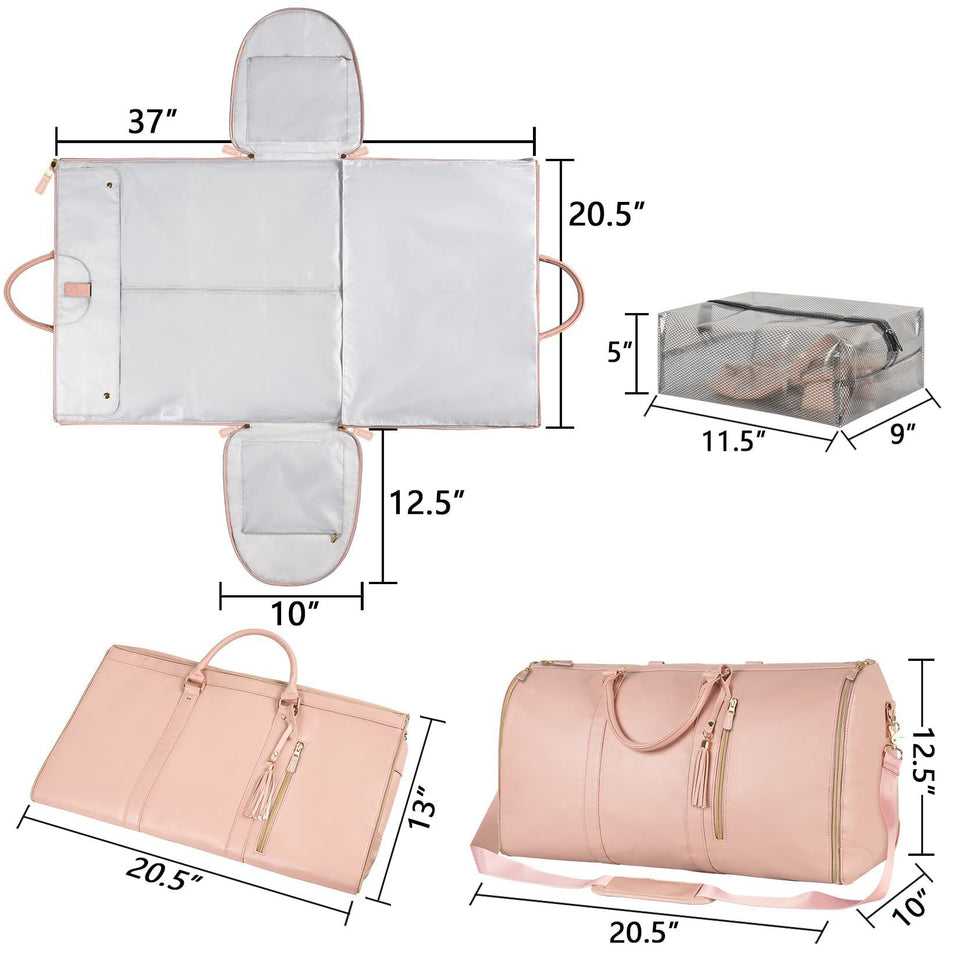 Bolsa de viaje de gran capacidad, bolso de mano para mujer, plegable, para traje, impermeable, para ropa.