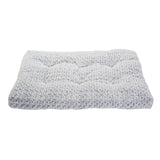 Almohadilla de cama para jaula de perro, terciopelo rosa, para perros pequeños, medianos y grandes, de felpa suave y circular, para dormir.