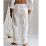 Pantalones de verano para hombre con cintura elástica y transpirables.