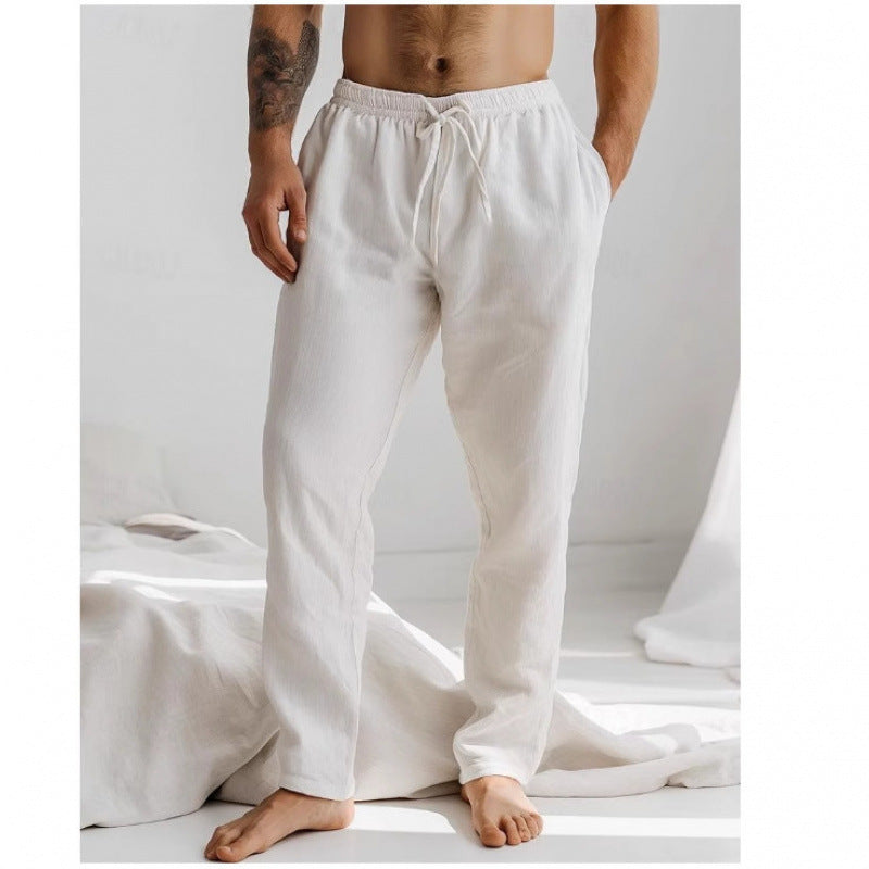 Pantalones de verano para hombre con cintura elástica y transpirables.