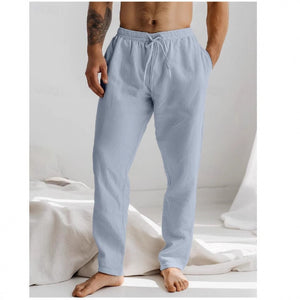 Pantalones de verano para hombre con cintura elástica y transpirables.