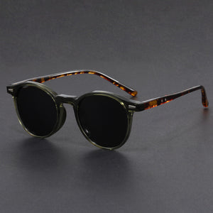 Gafas de sol retro ultraligeras con montura redonda y protección UV