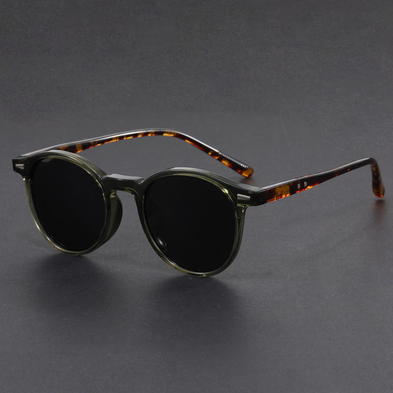 Gafas de sol retro ultraligeras con montura redonda y protección UV