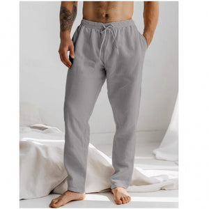 Pantalones de verano para hombre con cintura elástica y transpirables.