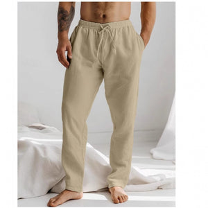 Pantalones de verano para hombre con cintura elástica y transpirables.