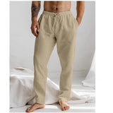 Pantalones de verano para hombre con cintura elástica y transpirables.