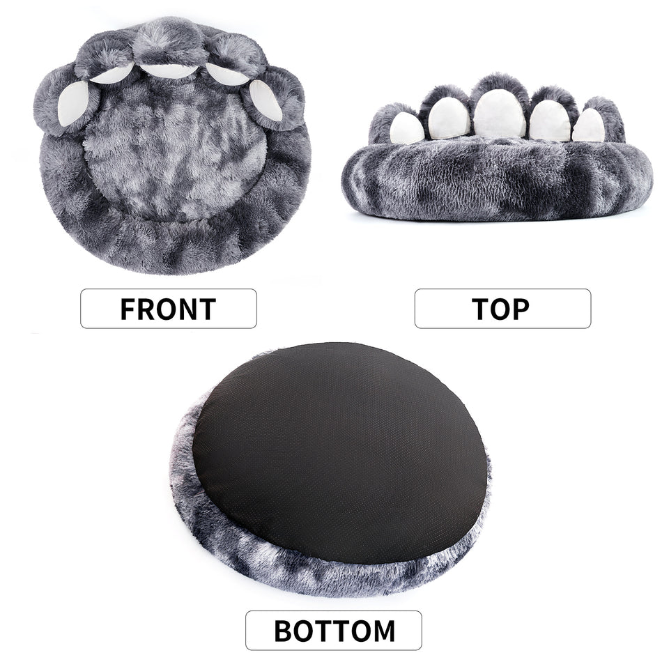 Bonita cama con forma de pata de oso, camas y muebles para perros pequeños y medianos, acogedoras y afelpadas camas para gatos de interior.