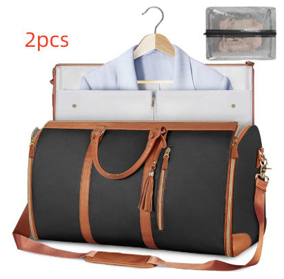 Bolsa de viaje de gran capacidad, bolso de mano para mujer, plegable, para traje, impermeable, para ropa.