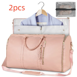 Bolsa de viaje de gran capacidad, bolso de mano para mujer, plegable, para traje, impermeable, para ropa.