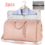 Bolsa de viaje de gran capacidad, bolso de mano para mujer, plegable, para traje, impermeable, para ropa.