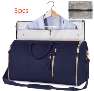 Bolsa de viaje de gran capacidad, bolso de mano para mujer, plegable, para traje, impermeable, para ropa.