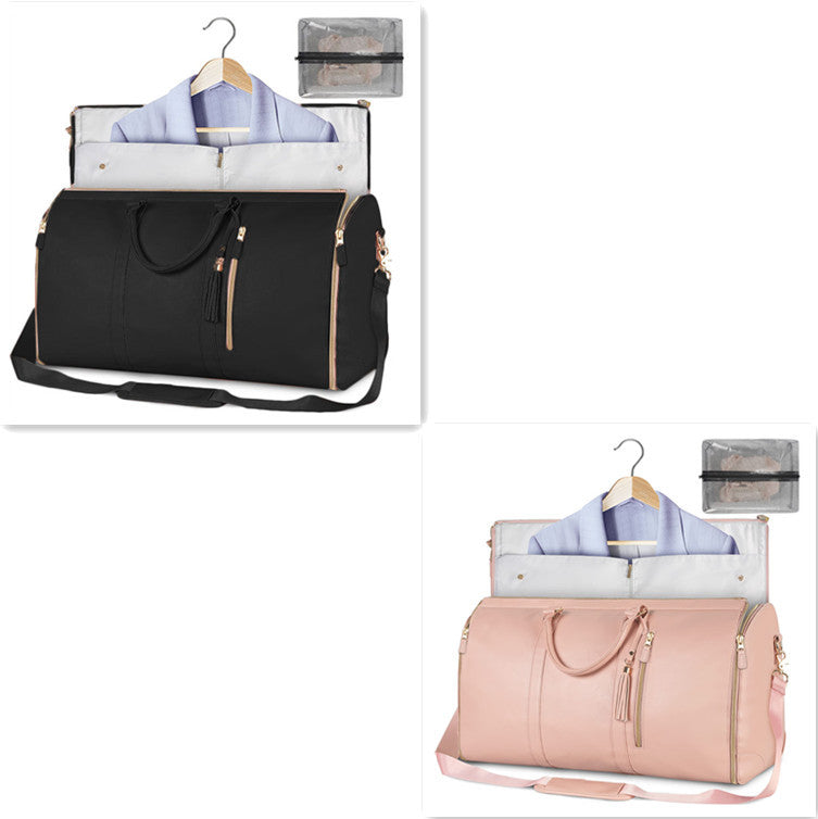 Bolsa de viaje de gran capacidad, bolso de mano para mujer, plegable, para traje, impermeable, para ropa.