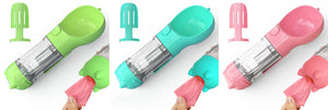 Botella de agua para mascotas, comedero, bolsa de basura, almacenamiento, portátil, para viajes al aire libre, 3 en 1