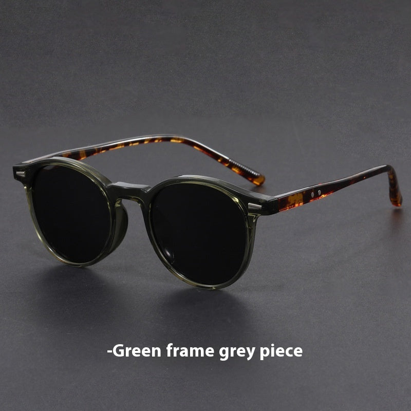 Gafas de sol retro ultraligeras con montura redonda y protección UV