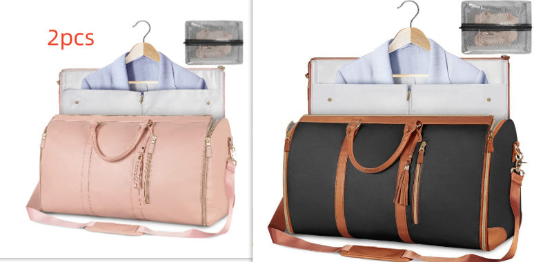 Bolsa de viaje de gran capacidad, bolso de mano para mujer, plegable, para traje, impermeable, para ropa.