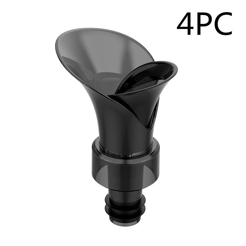 Grifo creativo para verter vino tinto en forma de pétalo para mantener la frescura.