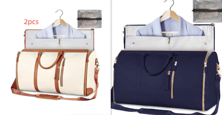 Bolsa de viaje de gran capacidad, bolso de mano para mujer, plegable, para traje, impermeable, para ropa.