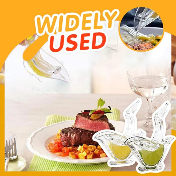 Exprimidor manual de limón acrílico transparente elegante con forma de pájaro, exprimidor de limón en rodajas, utensilios de cocina