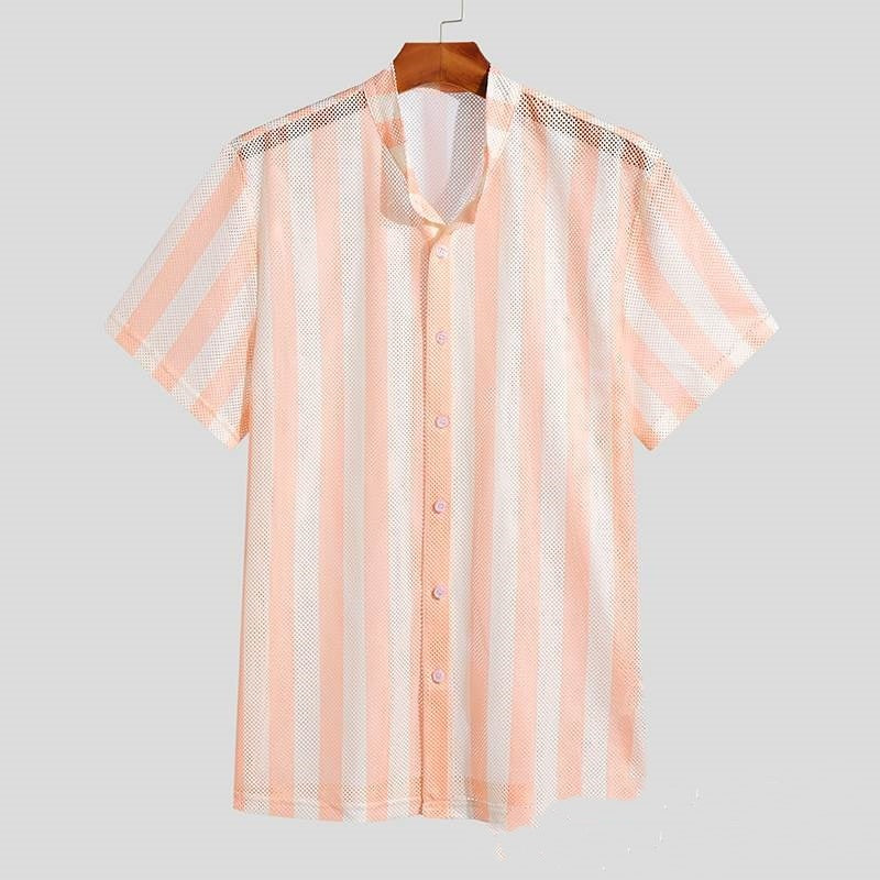 Camisa de hombre Summer Waffle Cool con agujeros