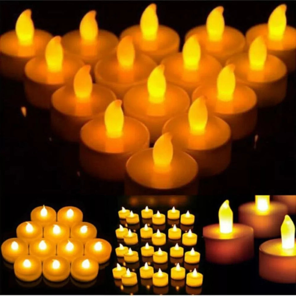 24X LED Teelichter Mit Batterie Elektrische Teelichter LED Kerzen Teelicht