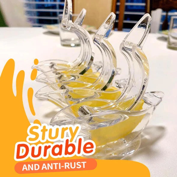 Exprimidor manual de limón acrílico transparente elegante con forma de pájaro, exprimidor de limón en rodajas, utensilios de cocina