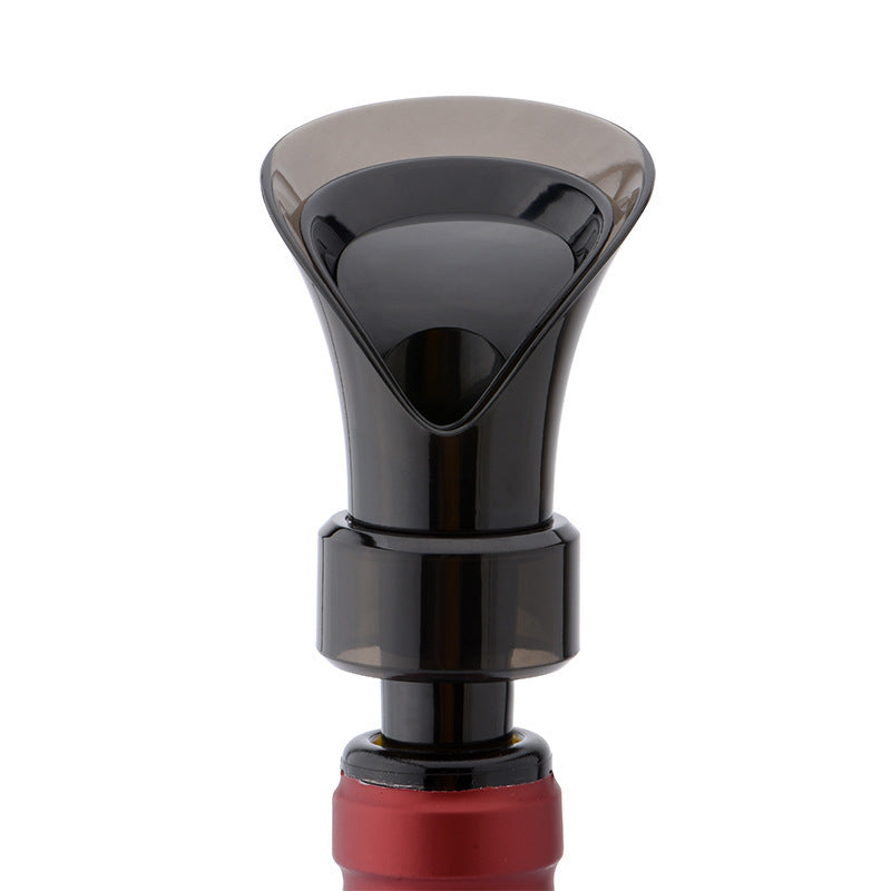 Grifo creativo para verter vino tinto en forma de pétalo para mantener la frescura.
