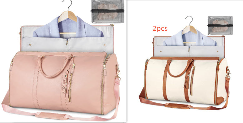 Bolsa de viaje de gran capacidad, bolso de mano para mujer, plegable, para traje, impermeable, para ropa.
