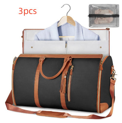 Bolsa de viaje de gran capacidad, bolso de mano para mujer, plegable, para traje, impermeable, para ropa.