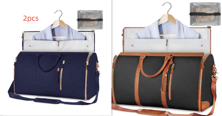Bolsa de viaje de gran capacidad, bolso de mano para mujer, plegable, para traje, impermeable, para ropa.