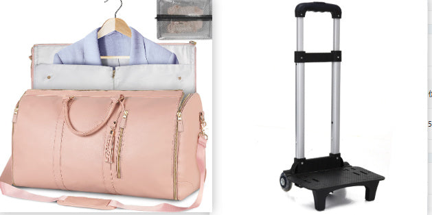 Bolsa de viaje de gran capacidad, bolso de mano para mujer, plegable, para traje, impermeable, para ropa.