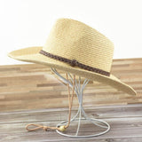 Sombrero de paja de ala grande plegable para exteriores de verano para hombre