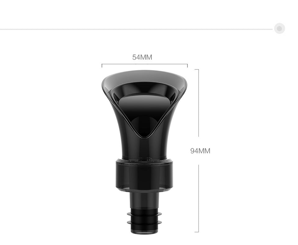 Grifo creativo para verter vino tinto en forma de pétalo para mantener la frescura.