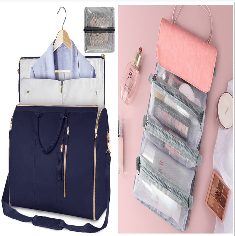 Bolsa de viaje de gran capacidad, bolso de mano para mujer, plegable, para traje, impermeable, para ropa.