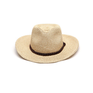 Sombrero de paja de ala grande plegable para exteriores de verano para hombre
