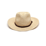 Sombrero de paja de ala grande plegable para exteriores de verano para hombre