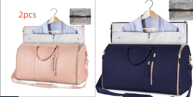 Bolsa de viaje de gran capacidad, bolso de mano para mujer, plegable, para traje, impermeable, para ropa.