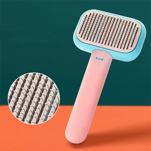 Cepillo de pelo para perros y gatos, peine masajeador de nudo abierto, herramienta de limpieza y aseo de acero inoxidable.