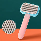 Cepillo de pelo para perros y gatos, peine masajeador de nudo abierto, herramienta de limpieza y aseo de acero inoxidable.