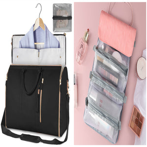 Bolsa de viaje de gran capacidad, bolso de mano para mujer, plegable, para traje, impermeable, para ropa.