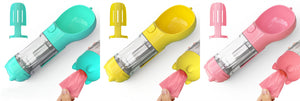 Botella de agua para mascotas, comedero, bolsa de basura, almacenamiento, portátil, para viajes al aire libre, 3 en 1