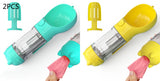 Botella de agua para mascotas, comedero, bolsa de basura, almacenamiento, portátil, para viajes al aire libre, 3 en 1